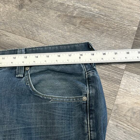 Levis 514 Jeans Red Tab Flap Pockets Blue Mens 38x31 Bootcut Mid Wash Denim - Picture 6 of 13